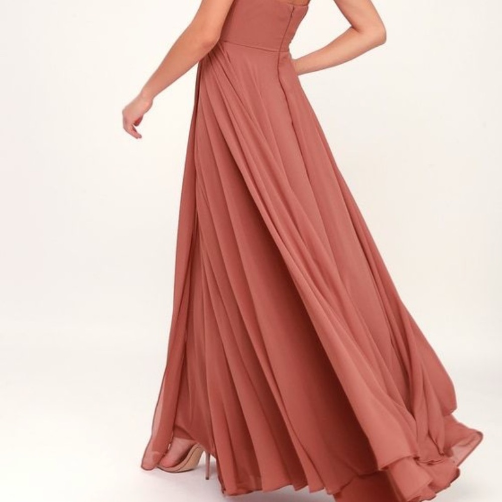 Lulus All About Love Rusty Rose Maxi Dress